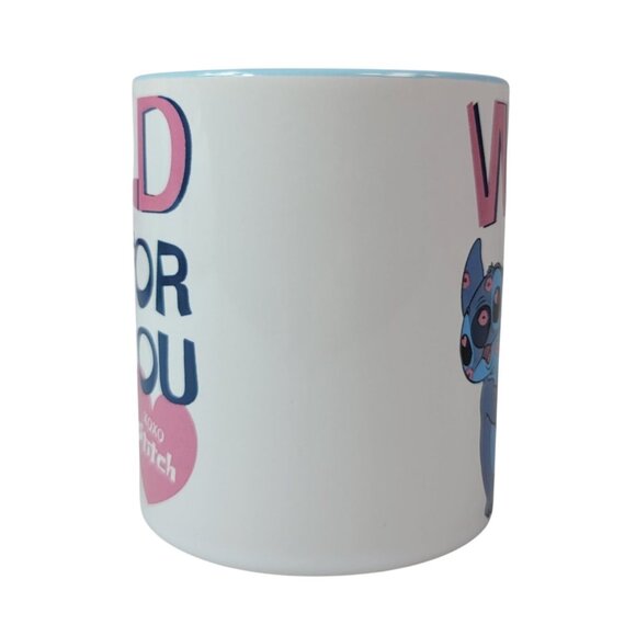 Disney Stitch Mug 14oz XOXO Wild For You Heart Valentine's Lilo & Stitch NWOT - Picture 4 of 10